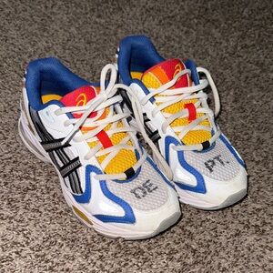 ASICS & DEPT Gallery            Kids Athletic Shoes with Blue and Yellow Accents